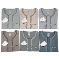 Vêtements Islamiques pour Hommes : Kandura, Kimono, Burqa, Jalabiya, Jubah, Boubou, Thobe, avec Broderies, Style Africain, pour la Prière Musulmane, à Fermeture Éclair