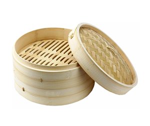 Mini cuiseur vapeur en bambou Momo pour aliments, panier vapeur en bambou de 7 à 10 pouces - Product Image 1