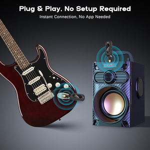 Système audio de <span class=keywords><strong>guitare</strong></span> sans fil 5.8GHz émetteur et récepteur rechargeables compatibles avec les instruments électriques de basse de <span class=keywords><strong>guitare</strong></span> - Product Image 3