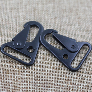 Accesorios de alta calidad para cinturón de bolso, Clip de hebilla de Metal con resorte negro, gancho de presión negro para mochila - Product Image 2
