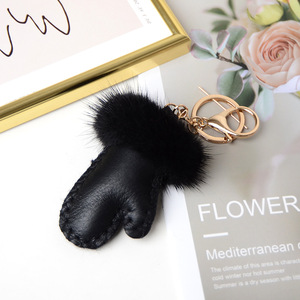 Gants créatifs de luxe mignons, pendentifs pour sac à main en <span class=keywords><strong>laine</strong></span>, décoratifs, petits pompons en fourrure de vison, <span class=keywords><strong>porte</strong></span>-clés - Product Image 6