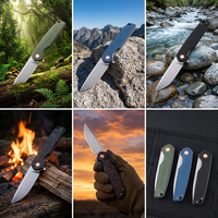 GT961 Klappmesser D2 Klinge Micarta- und Carbonfaser-Griff Outdoor Taschenmesser Camping Jagd Überleben EDC Werkzeuge