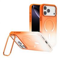 Étui de téléphone portable personnalisé ATB avec dégradé bordeaux pour iPhone 18 Pro Max, magnétique avec béquille pour appareil photo, antidérapant, mat