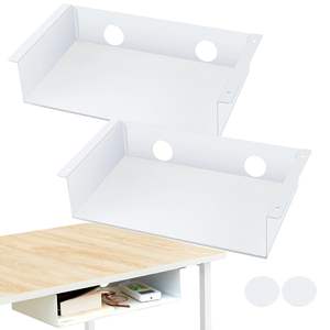 Étagère de rangement sous le bureau Plateau en <span class=keywords><strong>acier</strong></span> au carbone <span class=keywords><strong>avec</strong></span> feuilles de <span class=keywords><strong>feutre</strong></span> muettes Organisateur de montage pour bureau Poste de travail Gaming Stand Up Desk - Product Image 4
