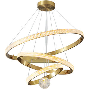 Modern Led Chandelier Lighting Living Room Circle Ring Gold Modern <b>Globe</b> Pendant <b>Light</b> - Product Image 6