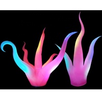 Tube lumineux LED gonflable en forme d'algues marines, décoration marine gonflable personnalisée pour DJ, club, scène de mariage, centre commercial, événementiel