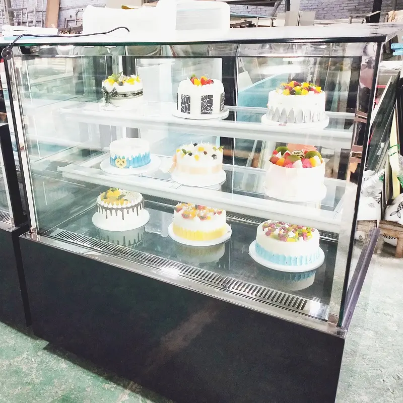 MUXUE1.8メートルケーキ冷蔵庫ショーケースベーカリーディスプレイ冷蔵キャビネットケーキディスプレイショーケース冷蔵庫