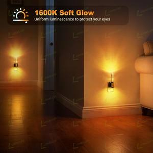 Luci Nite di lusso di cristallo ambra LOHAS senza fiamma con Design a candela luci notturne a LED dimmerabili per la stanza degli adulti - Product Image 5