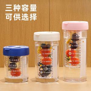 Taza de té de cristal con filtro, taza de viaje de 500Ml para zumos y bebidas, diseño creativo transparente resistente al calor - Product Image 4