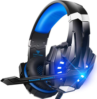 Auriculares inalámbricos con micrófono para videojuegos, audífonos con LED G2000 para PS4/PC, Usb, Xboxs One Mic