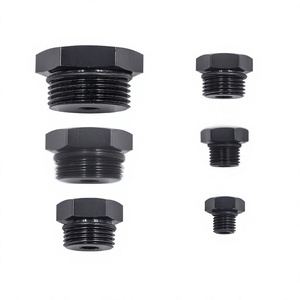 Hoso Racing Fuel Filter <b>Plugs</b> AN4 AN6 AN8 AN10 AN12 External Thread With O-Rings Aluminum Alloy For Automotive - Product Image 1