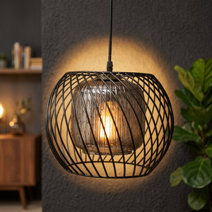 Linterna de techo de bola hecha a mano negra para el hogar único Linterna de techo de bola esférica de acento para una luz brillante suave - Product Image 6