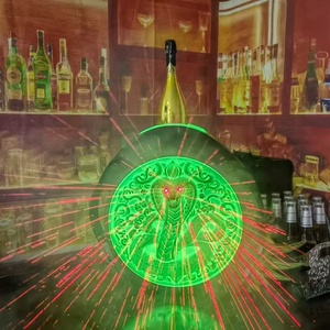 Support de bouteille en plastique pour projecteur laser de bar, motif Cobra, lumière rouge et verte, porte-vin <span class=keywords><strong>XO</strong></span>, utilisation en fête, présentoir à vin et à liqueur RGB - Product Image 6