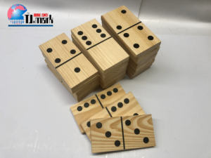 DOMINOS ET ENSEMBLES EN BOIS DE QUALITÉ SUPÉRIEURE AVEC 28 PIÈCES pour JEUX DE PLEIN AIR POUR ENFANTS - Product Image 3