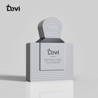 Devi Wholesalers OEM/ODM Flacons de parfum métalliques de luxe en verre avec bouchons, 10ml, 30ml, 100ml, en carton