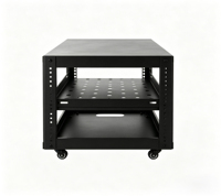 Baie de serveur ouverte à 4 piliers de 19 pouces, 9U, 520*500*600mm de profondeur, en acier SPCC laminé à froid, revêtement poudré, armoire réseau mobile