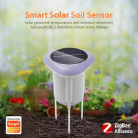 Capteur de sol intelligent WiFi solaire pour extérieur, moniteur d'humidité, de température et de conductivité électrique (EC), capteur de plantes IP66 pour jardin et balcon