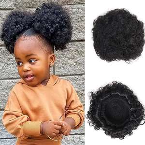 Afro Puffs <span class=keywords><strong>Chignon</strong></span> Afro Noir Naturel <span class=keywords><strong>pour</strong></span> Enfants Petit <span class=keywords><strong>Chignon</strong></span> à Cordon <span class=keywords><strong>pour</strong></span> Petites Filles <span class=keywords><strong>Postiche</strong></span> Bouclé Naturel Doux - Product Image 1