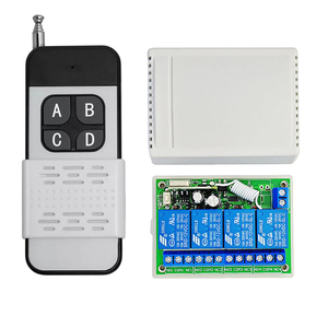 433 Mhz evrensel kablosuz uzaktan kumanda anahtarı 4CH RF röle alıcı modülü DC 12V 433 MHZ verici otomatik haddeleme - Product Image 5