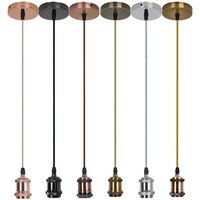 Support de lampe à suspension industriel rétro Vintage support de lampe à suspension simple ampoule douille luminaires E27 pour Restaurant