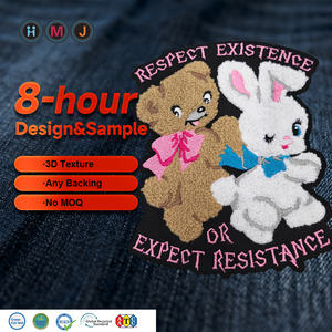 HMJ بالجملة شارات الشينيل والتطريز المخصصة بالشعار، قابلة للكي والخياطة، شارات زخرفية للملابس والجاكيتات والقبعات والجينز - Product Image 1