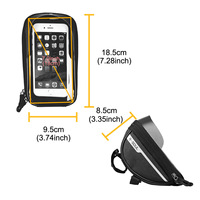 Sac de téléphone étanche pour vélo, sac de guidon de vélo à écran tactile, pochette de rangement pour cadre avant, accessoires pour vélo de montagne et de route