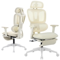 Grande et haute chaise de bureau en maille avec repose-pieds appuie-tête réglable chaise de bureau en maille chaise de bureau ergonomique pour personnes lourdes