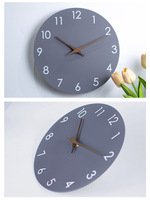 Jam dinding Mdf dekoratif rumah Logo mode khusus