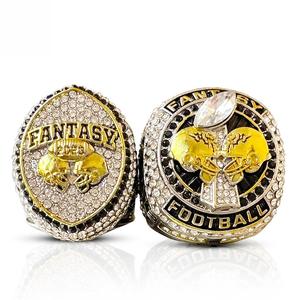 Bagues de bijoux fantaisie <span class=keywords><strong>2023</strong></span>, bague de championnat de football fantastique, trophée de football personnalisé, accessoires tendance pour hommes de haute qualité - Product Image 4
