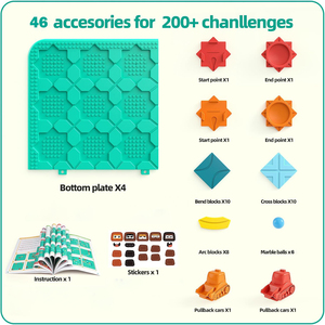 Montessori đồ chơi hội đồng quản trị trò chơi mê cung Racer Quà Tặng thông minh não trêu ghẹo suy nghĩ <span class=keywords><strong>logic</strong></span> trò chơi câu đố với kéo trở lại xe cho trẻ em - Product Image 3