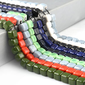 Perline in Ceramica Quadrata Lucida Monocolore in Argilla Cinese all'Ingrosso - Product Image 2