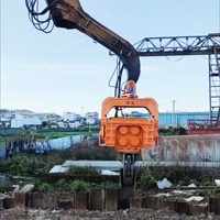 Marteau vibrant hydraulique haute fréquence KN500 monté sur excavatrice pour la pose de pieux dans les travaux de construction