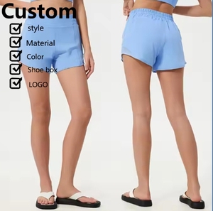 Pantalones cortos de Yoga de fibra de poliéster para correr al aire libre personalizados para mujer con bolsillo pantalones cortos deportivos para mujer - Product Image 1