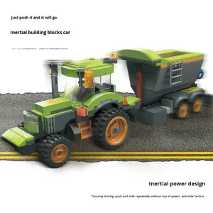 ของเล่น Chenghai 59228 ABS อนุภาคขนาดเล็ก40ชิ้น DIY ประกอบอาคารบล็อกดึงกลับของเล่นทางการเกษตร - Product Image 4