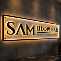 Enseigne lumineuse LED 3D personnalisée, étanche IP65, pour logo d'entreprise, signalétique extérieure pour magasin, bar intérieur, publicité d'entreprise, décoration