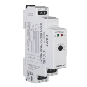 YUANKY star-delta time relay DPDT one group inst one group delay AC220V AC380V 5A 30S 60S star delta timer switch