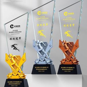 2025スポーツシリーズカスタマイズクリスタルトロフィーゴールドシルバー銅色チャンピオンメダルサッカー陸上競技大会 - Product Image 5