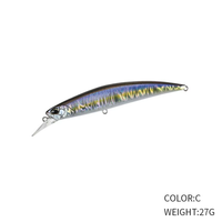Minnow coulant 11cm 27g 12 couleurs avec yeux 3D et action nageuse profonde pour la pêche au bar, à la truite en eau douce et en eau salée