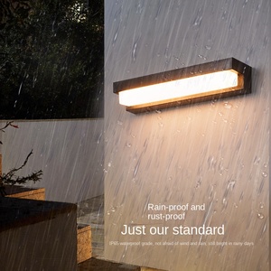 Moderno jardín IP65 led luces de pared exterior al aire libre impermeable lámpara sconce negro vintage linterna LED lámpara de pared al aire libre - Product Image 2