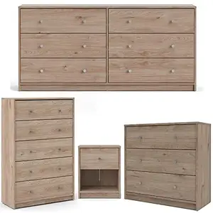 4 Piece Bedroom Set Bedroom Furniture Set with Chest Nightstand and 2 Dressers