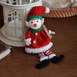 Feutre Elfes De Noël Ornement De Noël Elfe De Noël Poupée Pendentif Mignon Elfe Couple Décor Ornements De Noël Avec Chapeau Et Cloche - Product Image 5