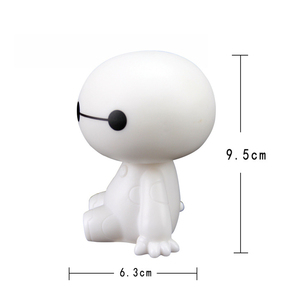2025 dibujos animados Baymax <span class=keywords><strong>Robot</strong></span> sacudiendo la cabeza figura coche adornos Auto Interior decoraciones Big Hero muñeca juguetes ornamento Accesorios - Product Image 5