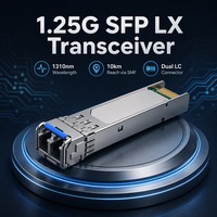 Nouveau transceiver optique SFP pour LX SFP--LX-SM1310 (02315200) 1.25G 1310nm 10km LC SMF ESFP DDM pour solutions de réseau