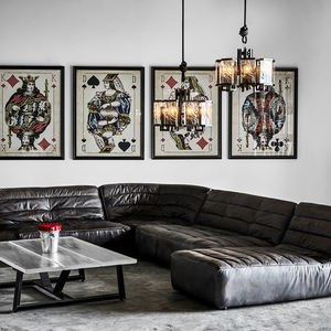 골동품 스타일 다크 브라운 가죽 소파 체스터필드 가죽 소파 세트 거실 - Product Image 4