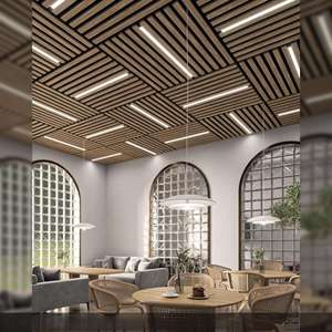 Pannello Acustico Moderno con Doghe Fonoassorbenti e Striscia LED, Riduzione del Rumore del 90% per Pareti Interne di Soggiorno e Camera da Letto - Product Image 3