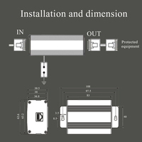 Protecteur contre les surcharges POE Ethernet, 100mbps, courant continu IP55, 48V, Protection contre la surtension, foudre