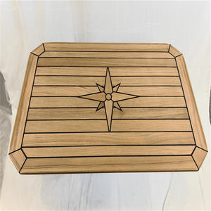 Mesa Rectangular de Madera de Teca con Diseño de Estrella para Yates y Embarcaciones, con Bordes Rectos, 4 Tamaños, Accesorios con Borde - Product Image 2