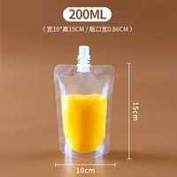 Pochette d'Emballage Liquide en Plastique de 200 ml à 500 ml avec Bouchon de 0,86 cm pour Boissons Bière Jus Champagne