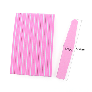 Toptan özelleştirilmiş pembe çift taraflı tek tırnak tamponu <span class=keywords><strong>Nail</strong></span> Art yarım ay üretici sünger manikür tırnak törpüsü 100/180 - Product Image 5