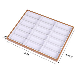 Occhiali di alta qualità del negozio di occhiali da sole da banco scaffali Display Prop 7 12 18 griglie decorazione occhiali da sole vassoi in <span class=keywords><strong>legno</strong></span> vassoio gioielli - Product Image 4